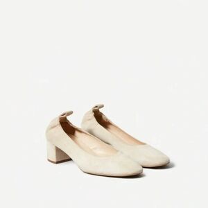 Everlane Cream Block Heel Shoes